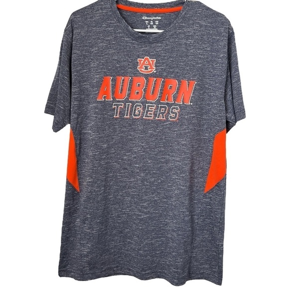 Champion Elite Auburn Tigers Heather Blue & Orange T-shirt Size Large - Picture 1 of 9